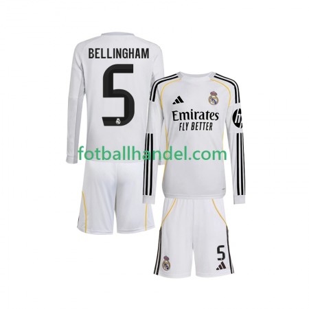 Barn Fotballdrakter Real Madrid Jude Bellingham 5 Hjemme 2025-26 Langermet